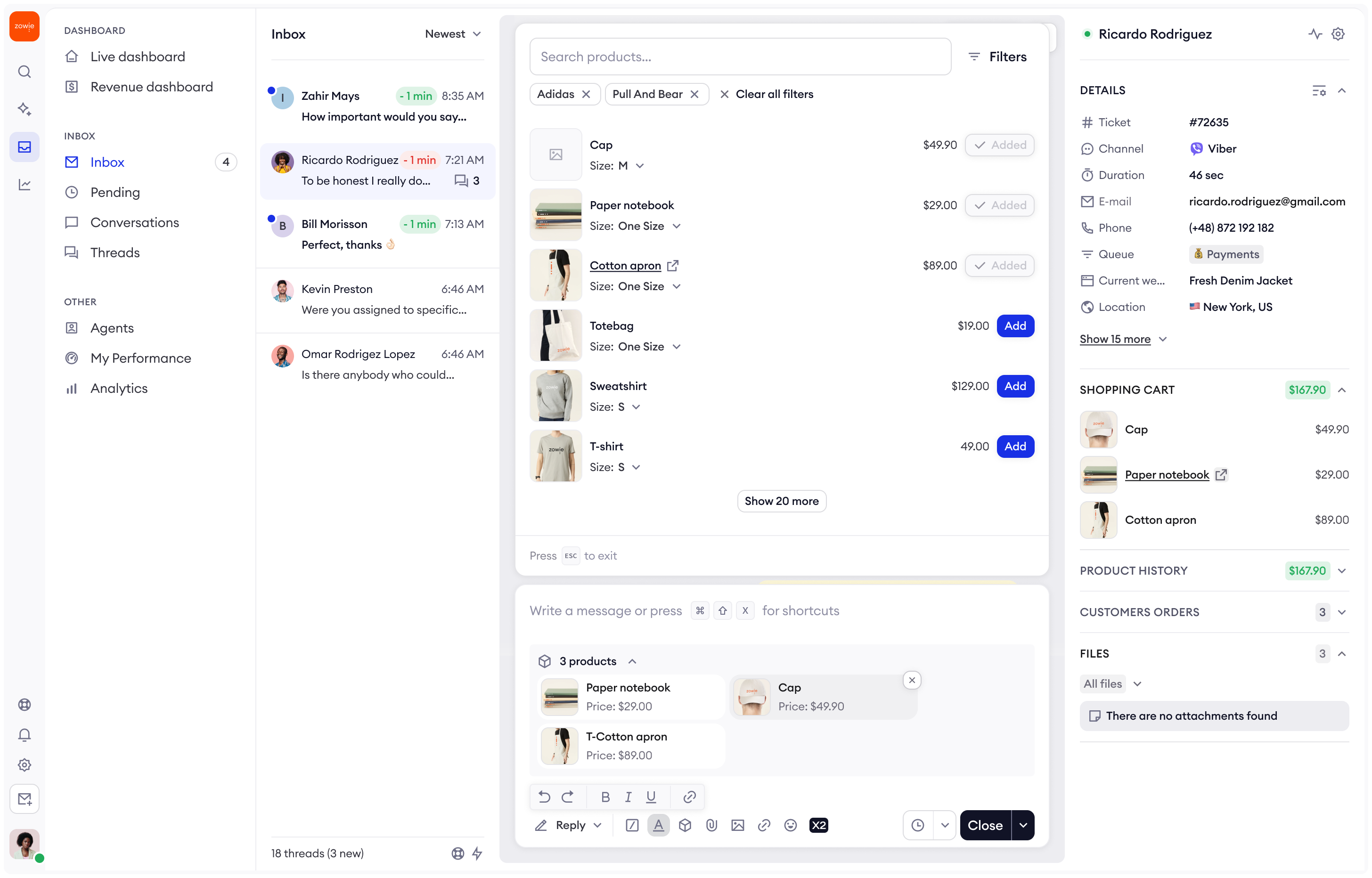 Product search and filtering
